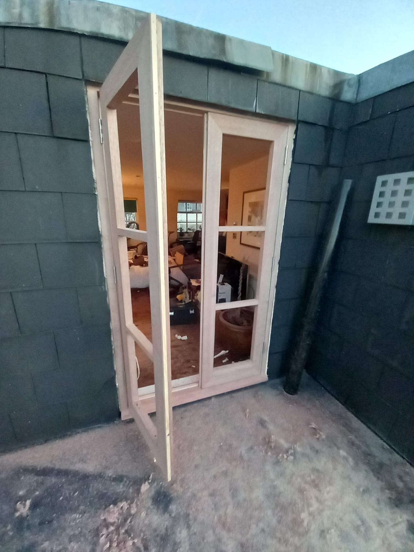 Dormer loft conversion French doors exterior with tile cladding